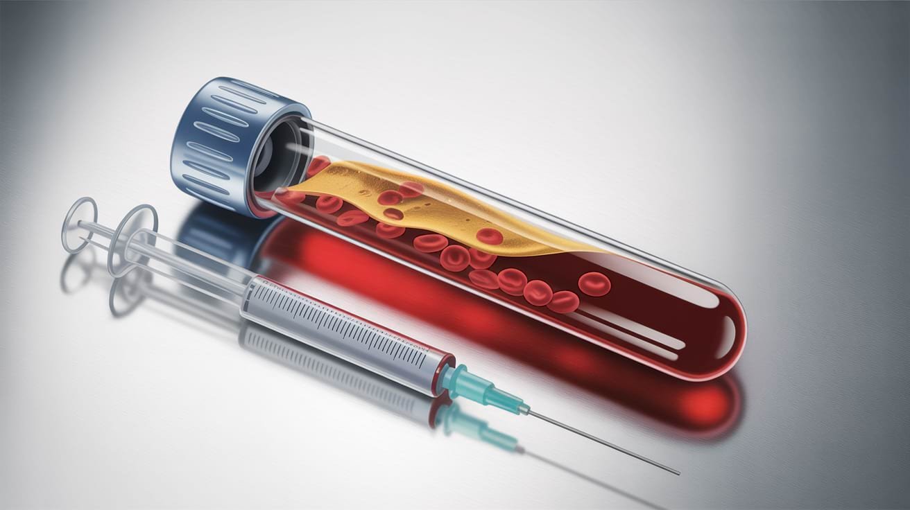 Platelet-rich plasma centrifuge tube and syringe used in Priapus shot treatment