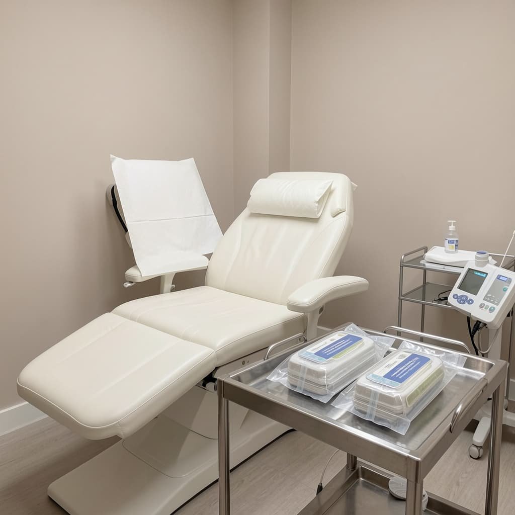 Private clinical treatment room for P shot London at Harley Street clinic
