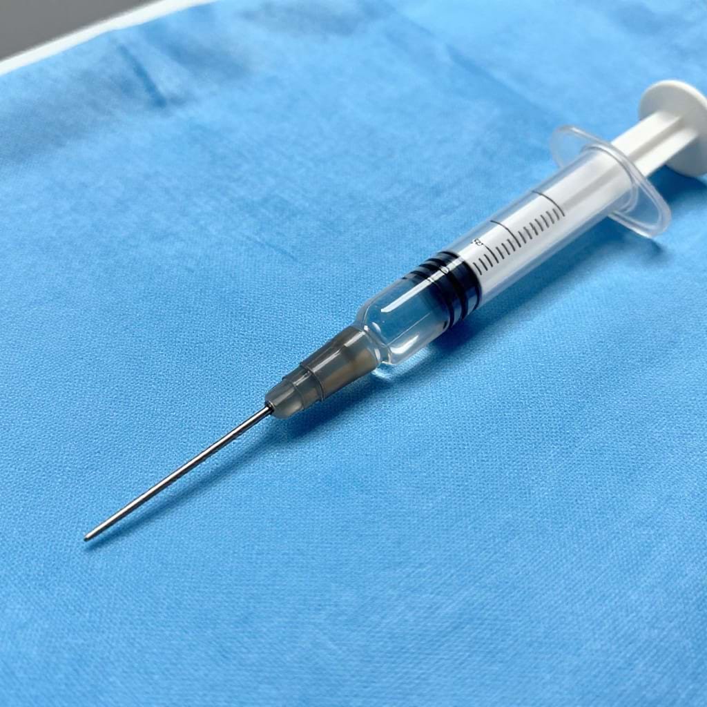 Medical cannula and hyaluronic acid syringe used in penis filler procedure UK