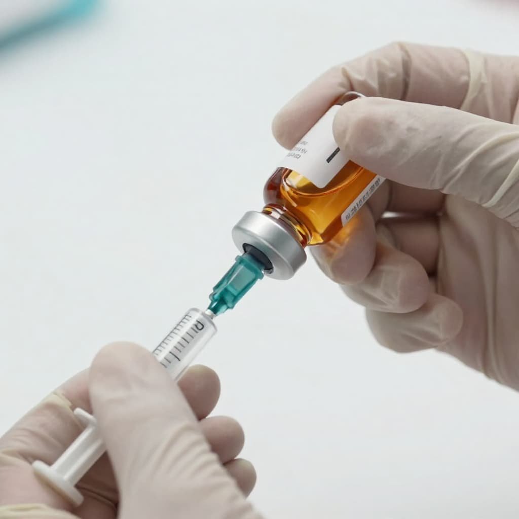 PRP syringe preparation for P shot treatment at a private UK clinic