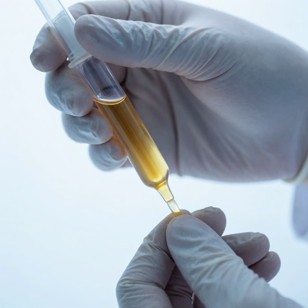 Platelet-rich plasma prepared in centrifuge tube for P-Shot penile injection treatment