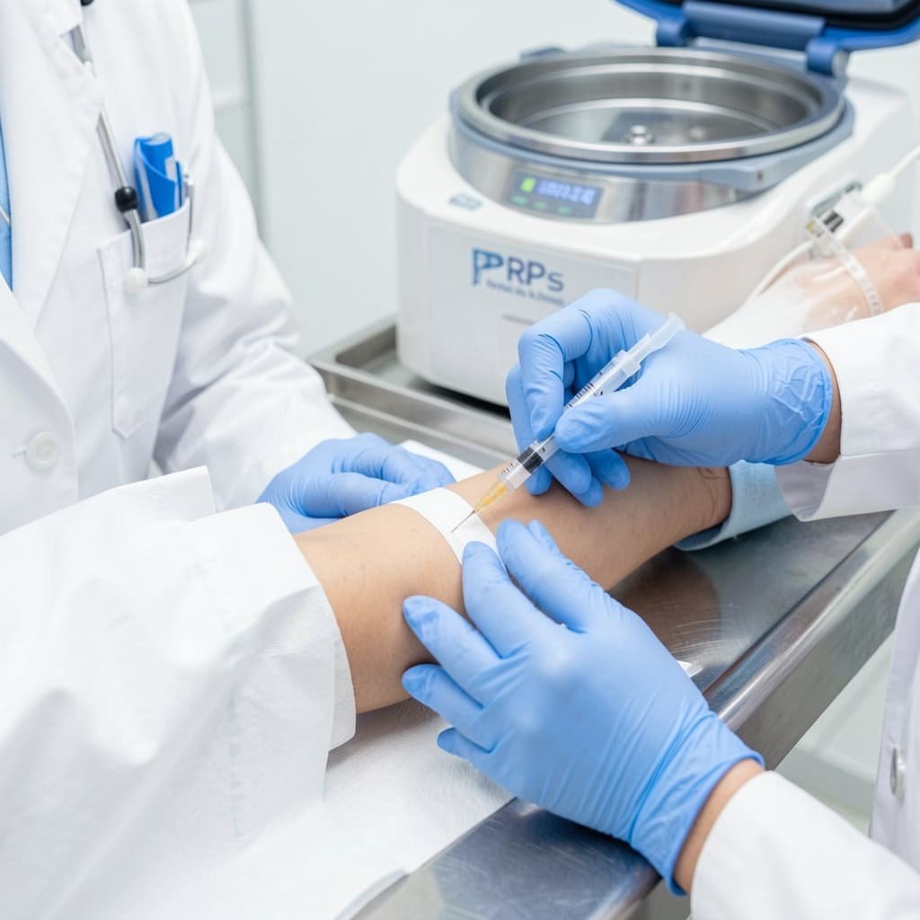 Clinical preparation of platelet-rich plasma (PRP) for P-Shot erectile dysfunction treatment in a UK private clinic