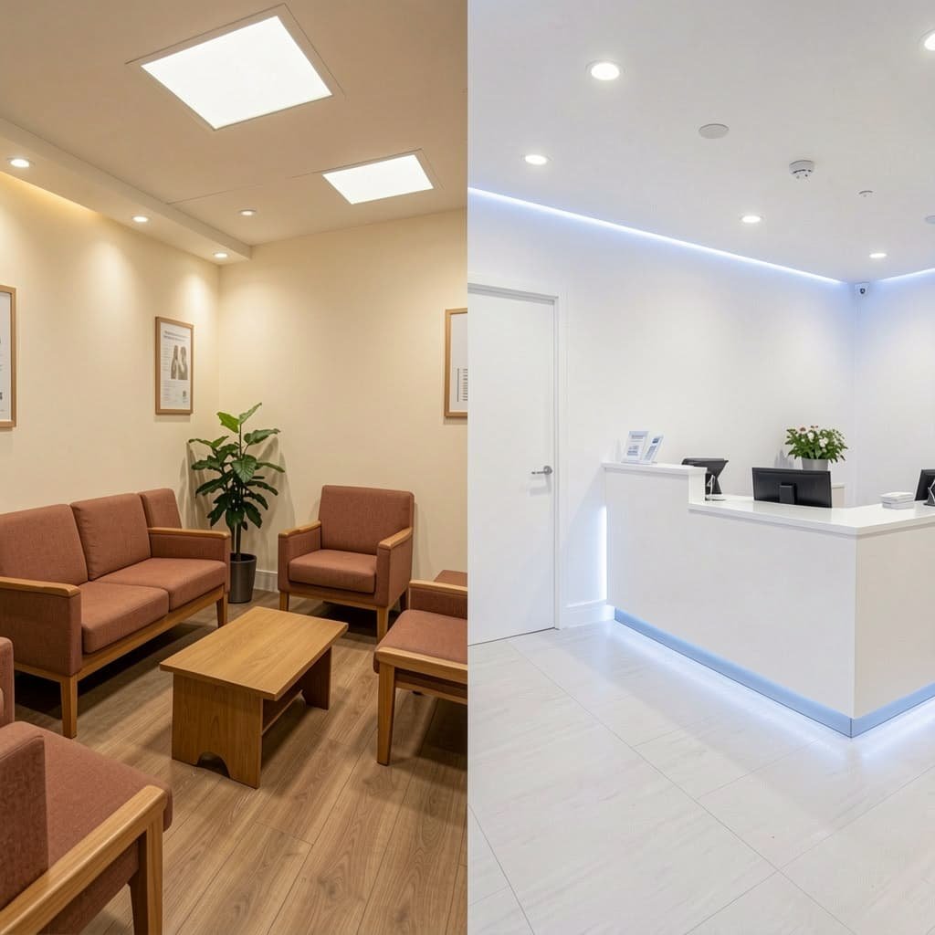 Comparison of NHS GP waiting room versus private men's health clinic environment in the UK