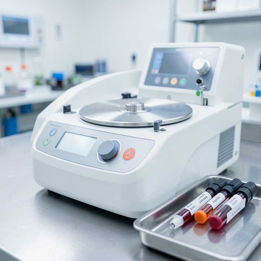 Centrifuge used to prepare platelet-rich plasma for P-Shot treatment