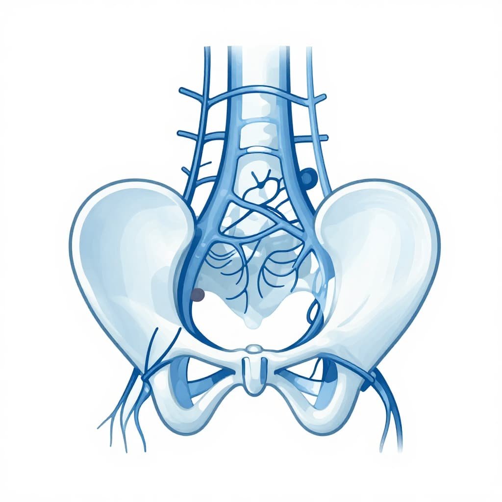 Diagram showing vascular damage causing radiation prostate cancer ED