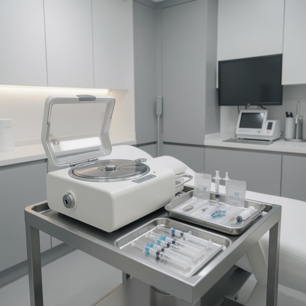 PRP centrifuge equipment used in P shot London treatment