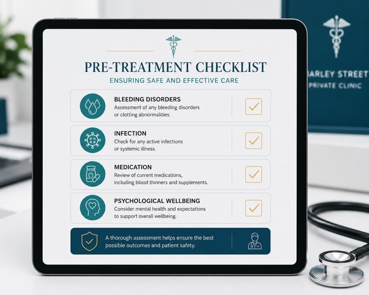 Patient screening checklist for P-shot candidacy assessment