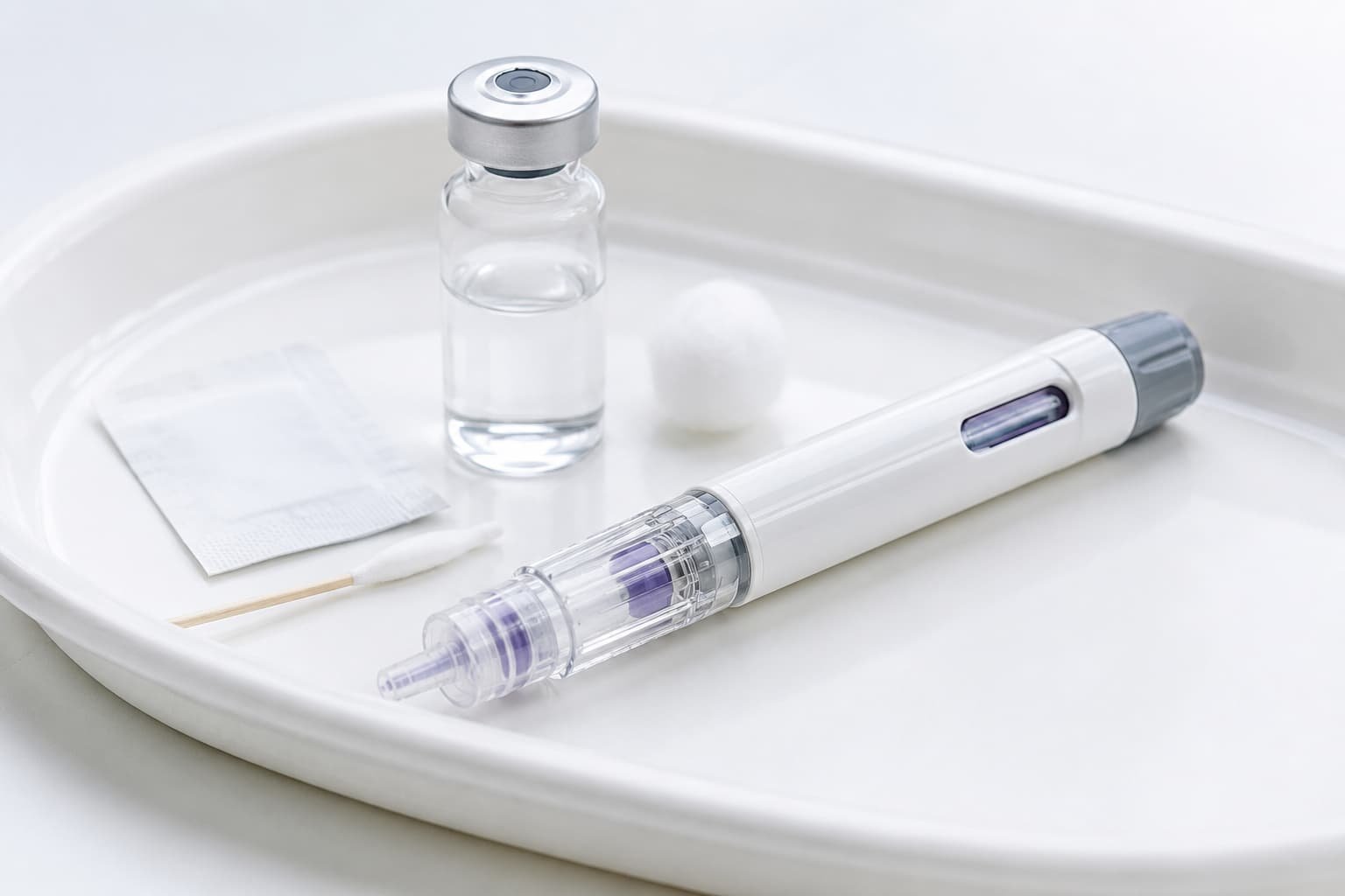 Prefilled alprostadil injection pen used for erectile dysfunction treatment.