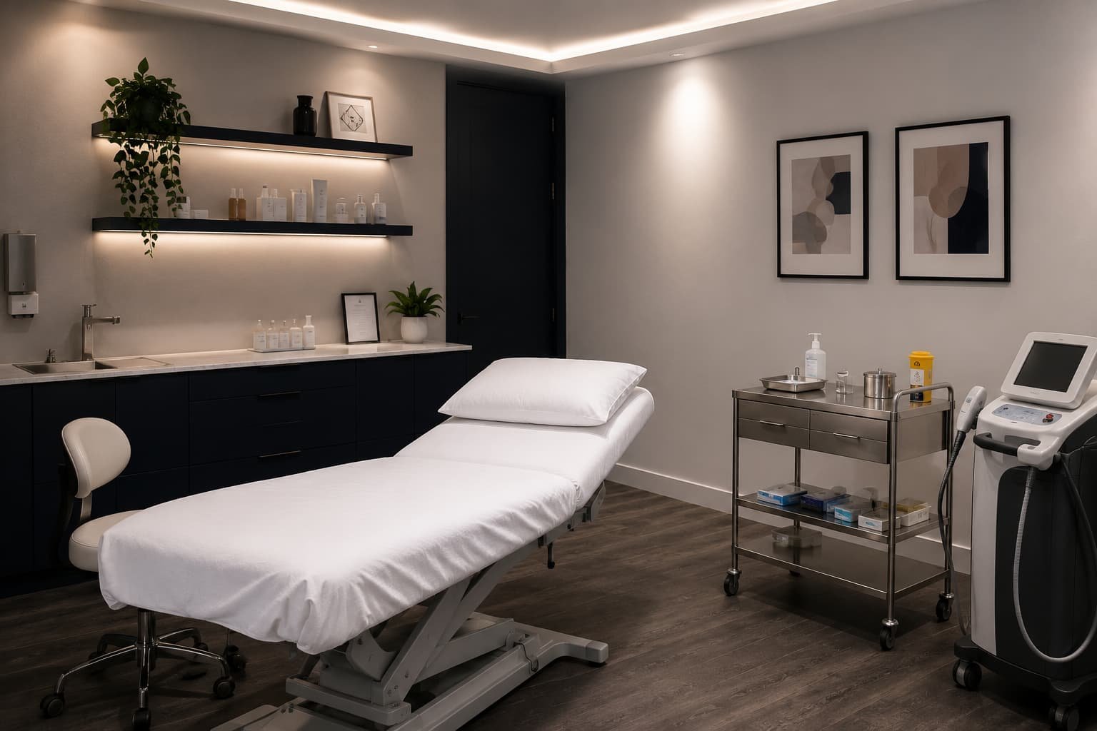 Private treatment room used for P-Shot procedures in a London clinic