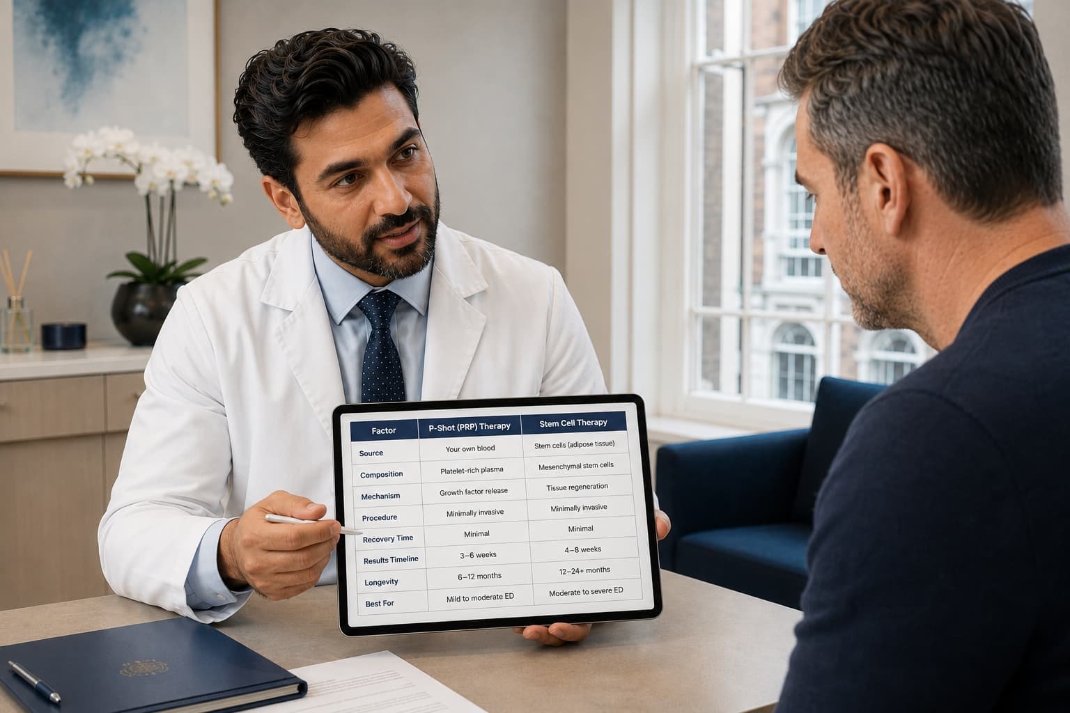 P Shot vs Stem Cell Therapy for Erectile Dysfunction: A Clinical Comparison