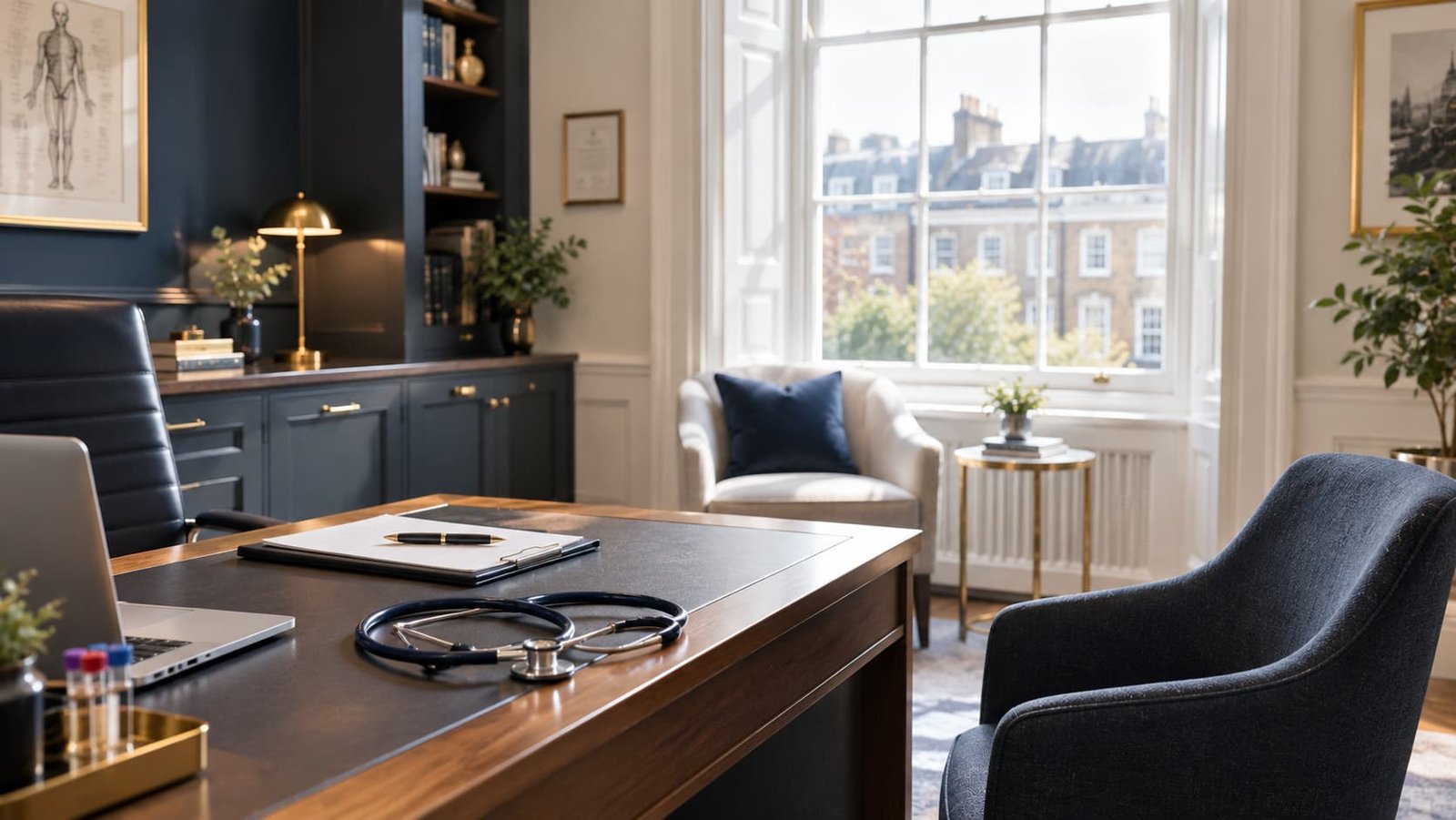 Private London consultation room for P shot London treatment