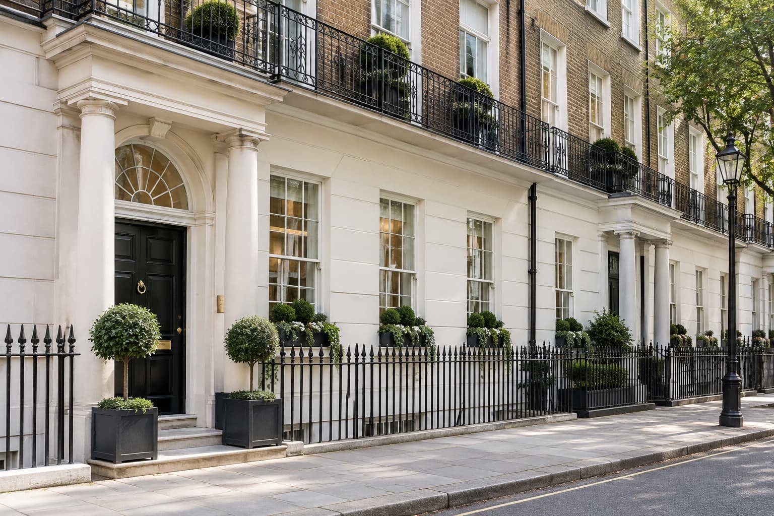 Private clinic exterior in central London's Harley Street area