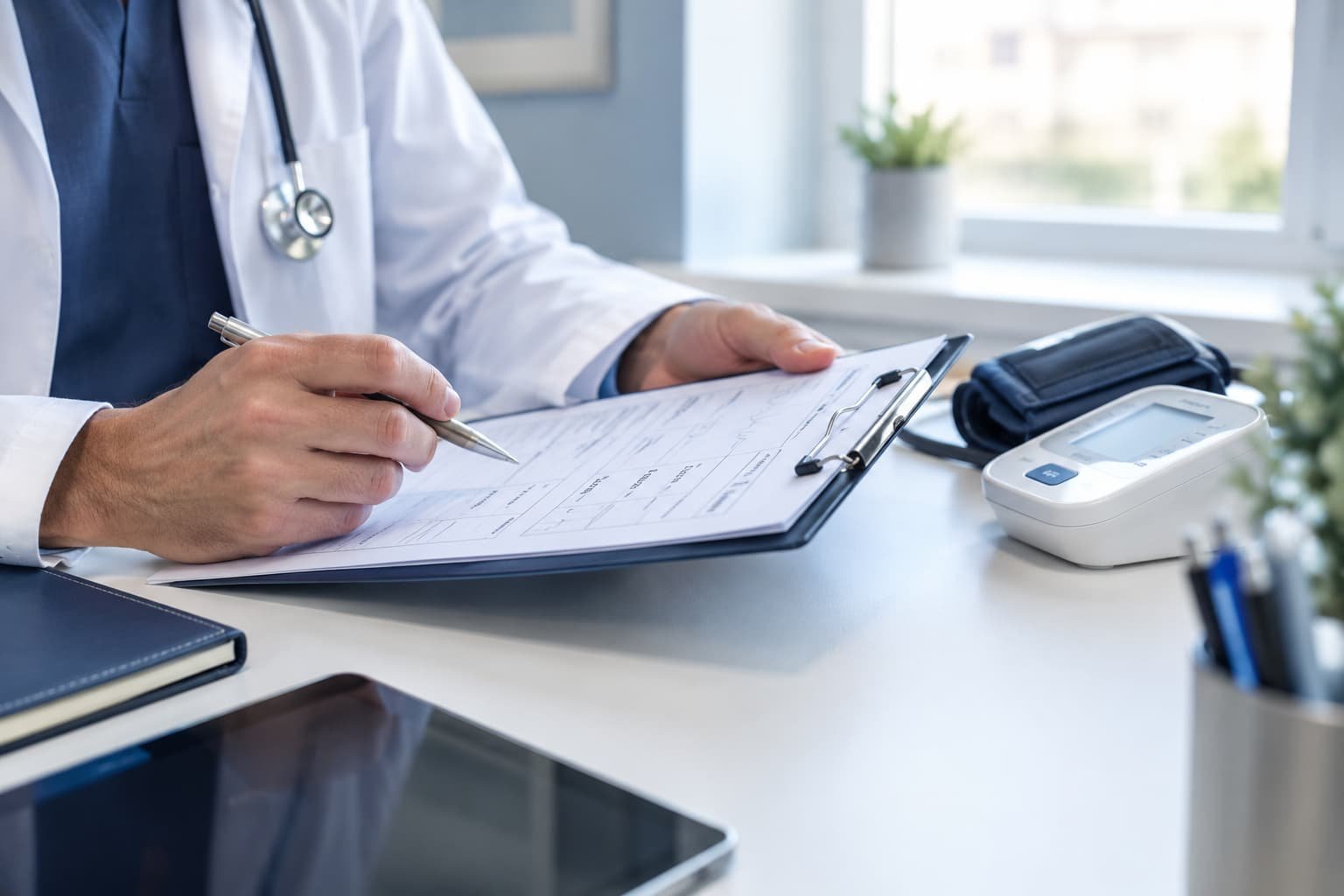 Reviewing test results after noticing signs of erectile dysfunction
